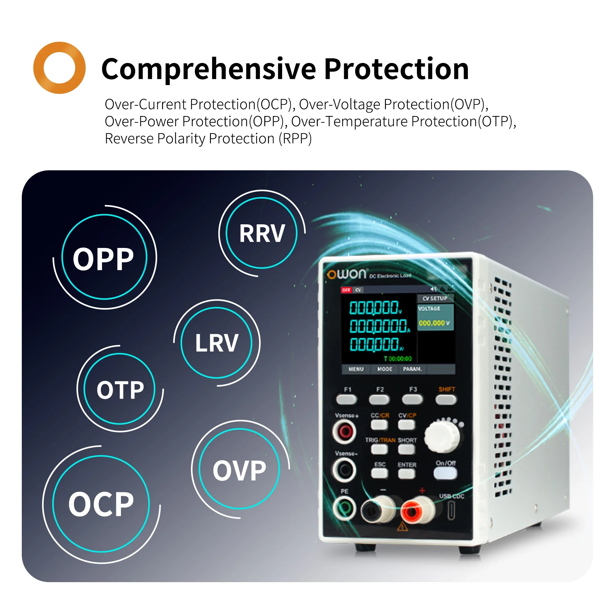 OWON High-Performance Programmable Electronic Load DC OEL1515/OEL3020/3030 150W/300W 150V/300V 15A/20A/30A Electronics Load - Image 2