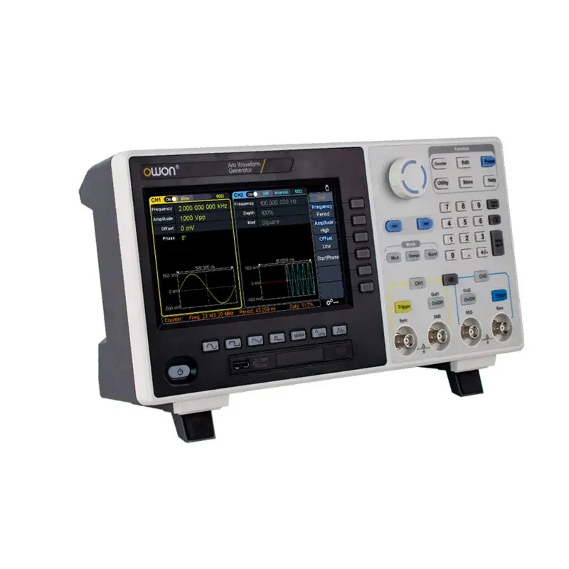 OWON XDG2030 Arbitrary Waveform Generator 30mhz Frequency Output 14 Bit Vertical Resolution 150 Built-In Arbitrary Waveforms - Image 3