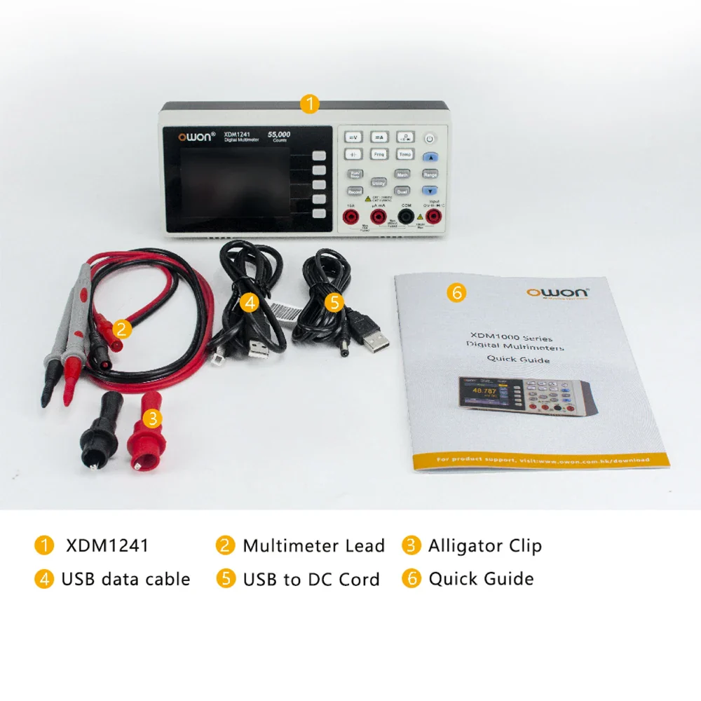 OWON XDM1041/XDM1241 4 1/2 Digital Multimeter Portable Bench LCD Multimeter True RMS AC/DC Current Voltage USB Tester Meter - Image 6