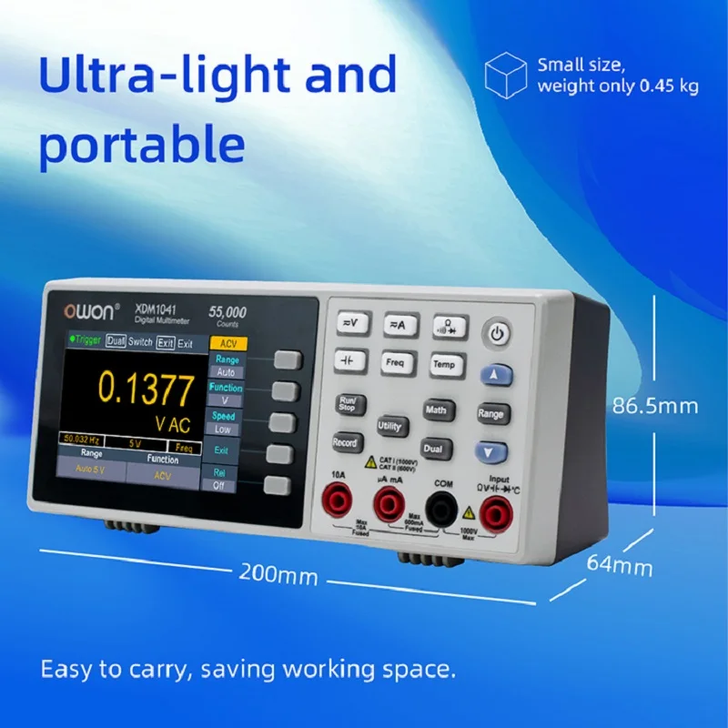 OWON XDM1041 XDM1241 4 1/2 Digital Multimeter Portable Bench True RMS DC/AC Current Voltage USB Multimetro Tester Meter SCPI - Image 3