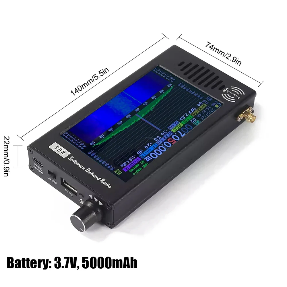 Portable Handheld Radio Set SDR Radio Receiver Professional 100KHz-149MHz Radio Multifunctional ShortWave Antenna Radio Set - Image 4