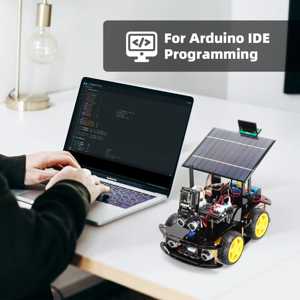 Programmable Robot Car Kit for Arduino Profesional ESP32 Cam Solar Tracking and Charging Set DIY Electronics Project Robotic Kit - Image 2