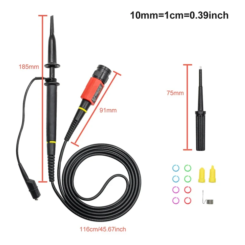 Promotion! P4100 Oscilloscope Probe 100:1 2KV High Voltage 100Mhz Safety BNC Connector For Oscilloscope Adjustable Attenuation - Image 3