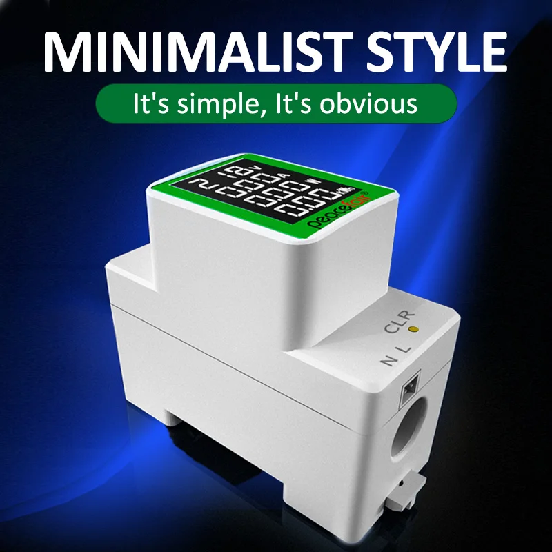 PZEM-008 Din Rail Electricity Digital Power Energy Meter Watt Kwh Wattmeter Monitor Ammeter Voltmeter AC 50-300V 100A - Image 6