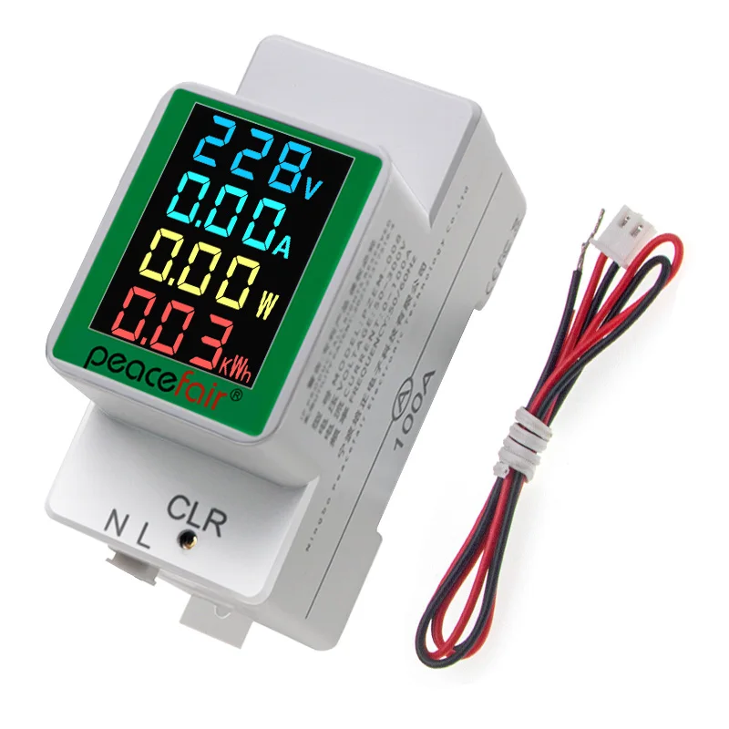 PZEM-008 Din Rail Electricity Digital Power Energy Meter Watt Kwh Wattmeter Monitor Ammeter Voltmeter AC 50-300V 100A - Image 7