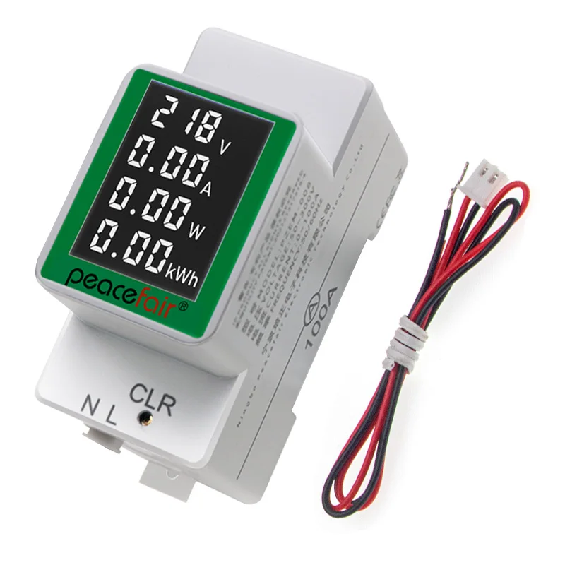PZEM-008 Din Rail Electricity Digital Power Energy Meter Watt Kwh Wattmeter Monitor Ammeter Voltmeter AC 50-300V 100A - Image 8