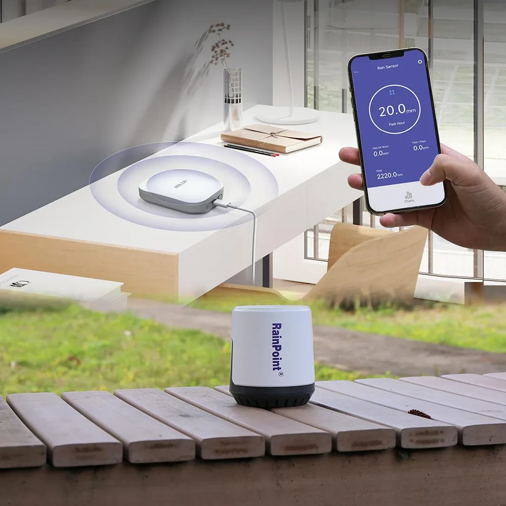 RAINPOINT Wireless Digital Rain Gauge Outdoor With App - Smart Rain Sensor With Accurate Rain Gauge Monitoring - Image 5