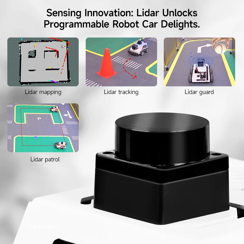 Raspberry Pi 5 ROS2 Robot Car Kit With TOF Lidar Support AI Visual Recognition SLAM Mapping Navigation Electronic Education Set - Image 3