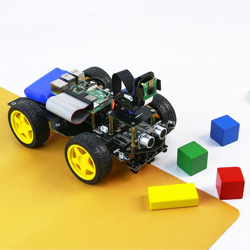 Raspberry Pi 5 Smart AI Vision 4WD Robot Car Electronic Kit DIY Learning Project Full Set with FPV Camera (Without RPi board) - Image 5