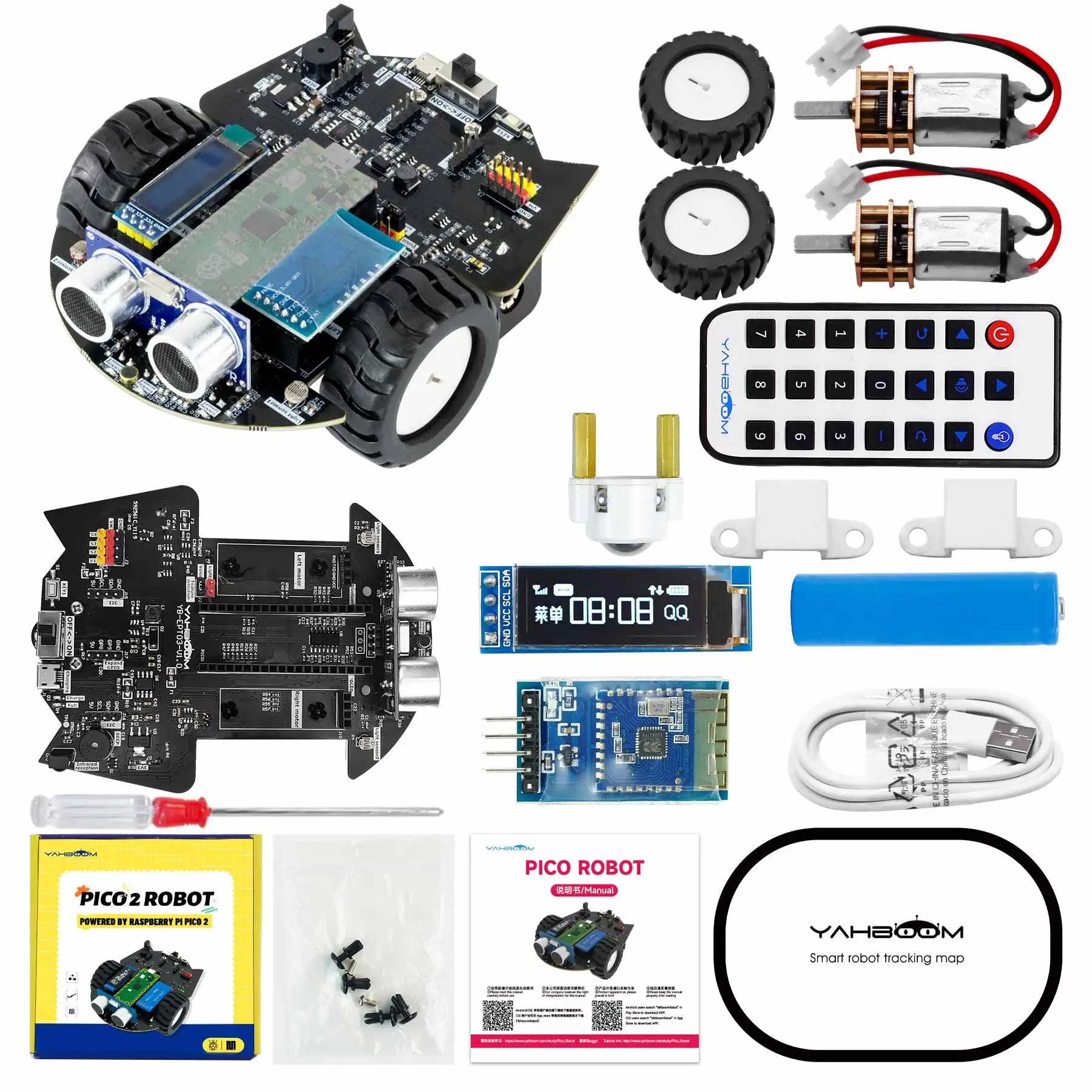 Raspberry Pi Pico 2 Robot Car Kit Programmable Car Use MicroPython Programming For DIY Electronic Project Raspberry Pi - Image 7