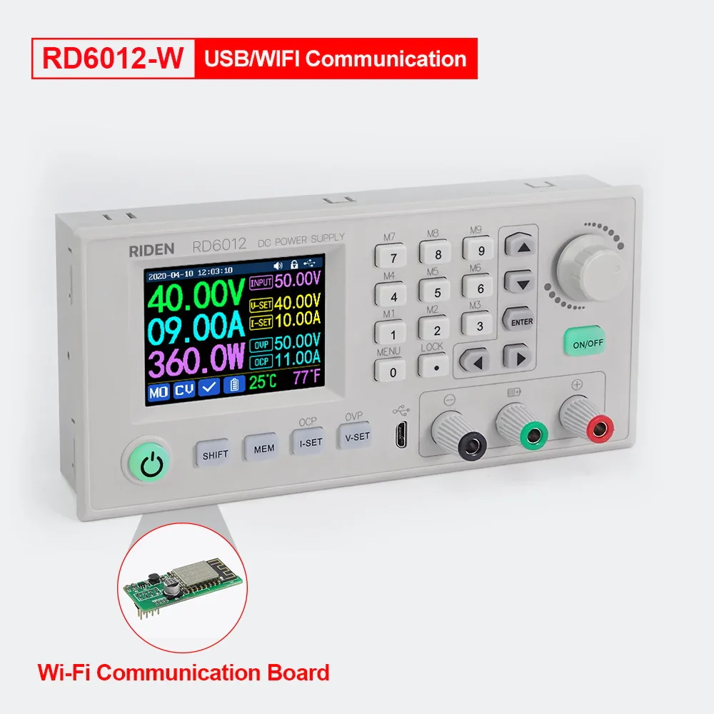 RD RD6012 RD6012W USB WiFi DC DC Voltage Step down Bench Power Supply Adjustable buck converter 60V 12A & 800W PSU - Image 9
