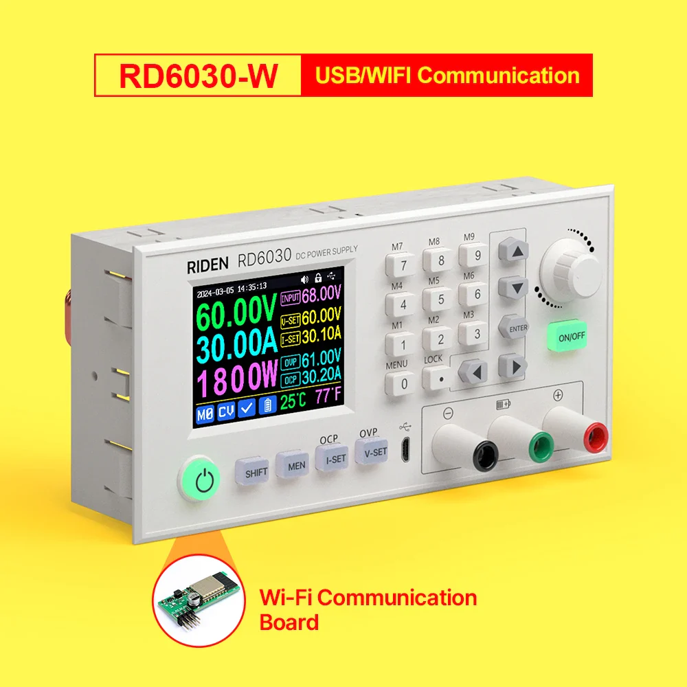 RD RD6030 RD6030W 60V 30A DC Adjustable Step Down Voltage Bench Regulated Power Supply Buck Converter Battery Charging&1500W PSU - Image 9