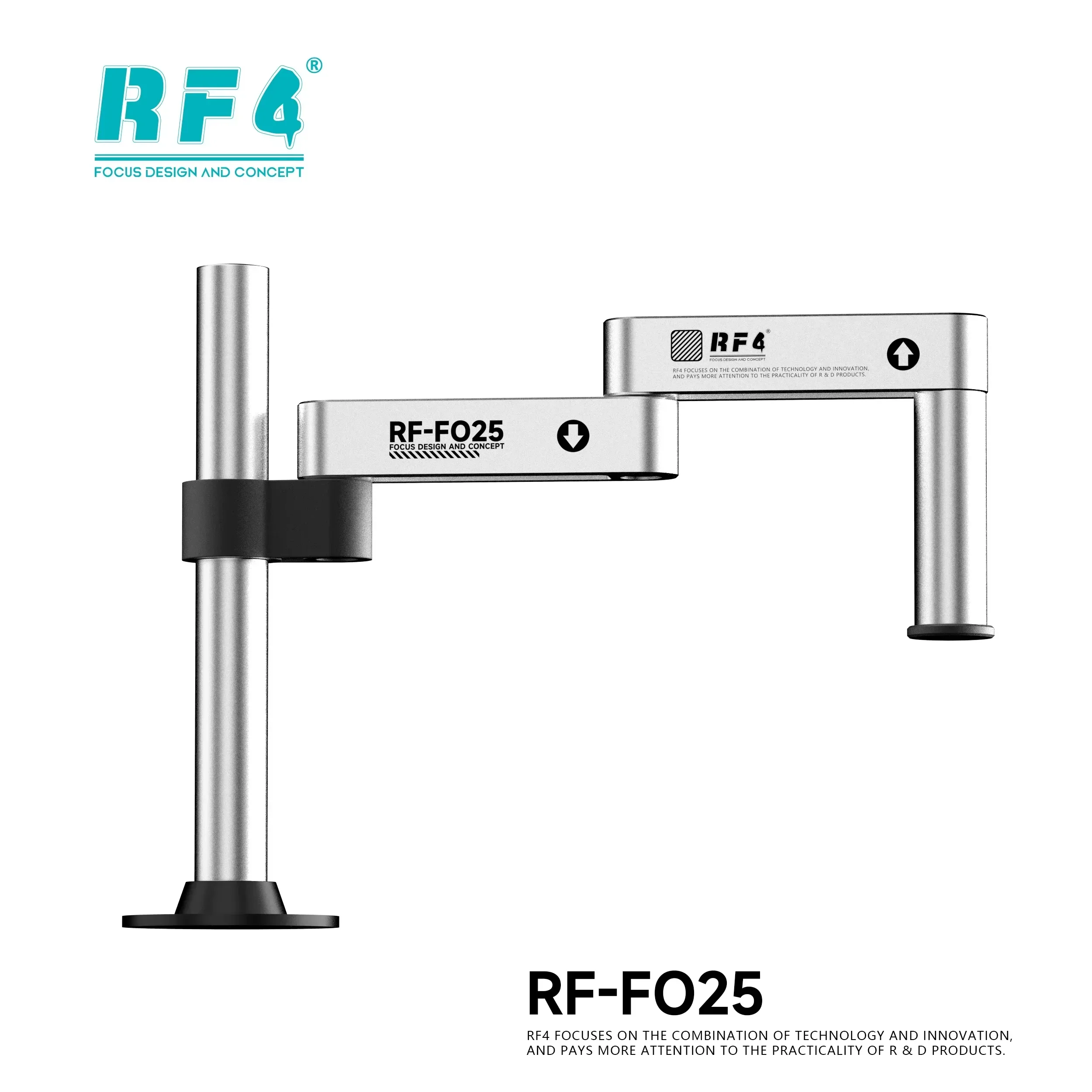 RF4 Rotating Microscope Folding Universal Stand FO24 FO25 FO26 Swing Arm For Stereo Microscope HDMI USB Video Camera Tools - Image 4