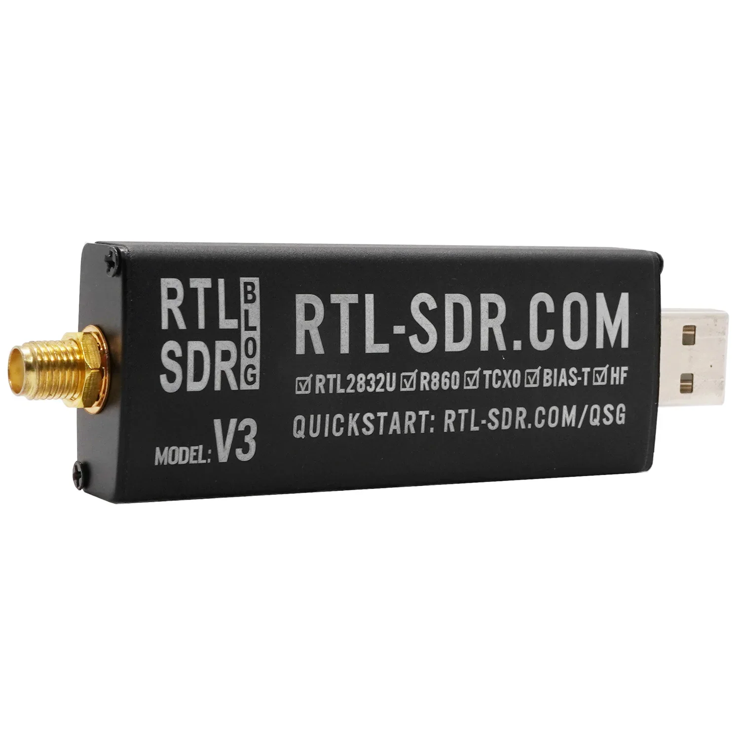 RTL-SDR Blog RTL SDR V3 R860 (R820T2) RTL2832U 1PPM TCXO SMA RTLSDR Software Defined Radio (Dongle Only) - Image 2
