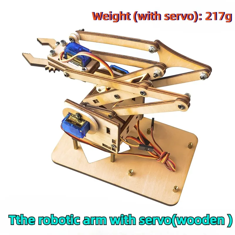 SG90 MG90S 4 DOF Unassembly Acrylic Mechanical Arm Robot Manipulator Claw for Arduino Maker Learning DIY Kit RC Robotic Arm - Image 5
