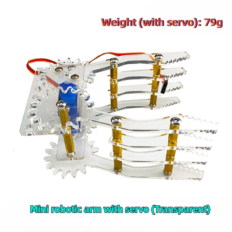 SG90 MG90S 4 DOF Unassembly Acrylic Mechanical Arm Robot Manipulator Claw for Arduino Maker Learning DIY Kit RC Robotic Arm - Image 8