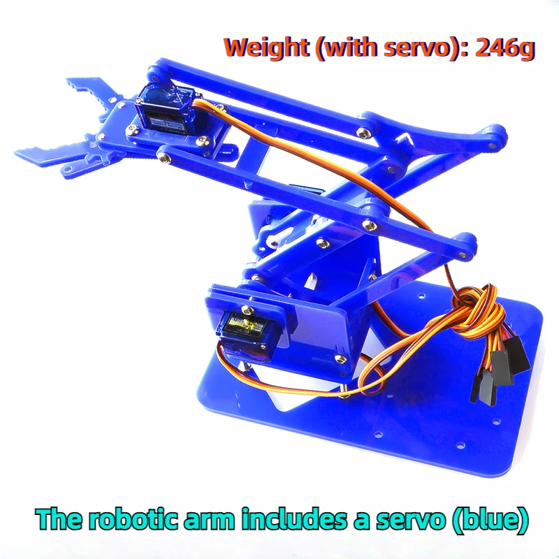 SG90 MG90S 4 DOF Unassembly Acrylic Mechanical Arm Robot Manipulator Claw for Arduino Maker Learning DIY Kit RC Robotic Arm - Image 9