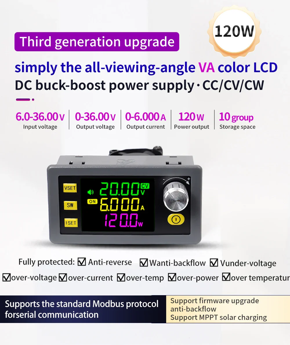 SK60 SK120 DC Buck Boost Converter CNC Adjustable Regulated Laboratory Power Supply Constant Voltage Current Solar Charge Module - Image 2