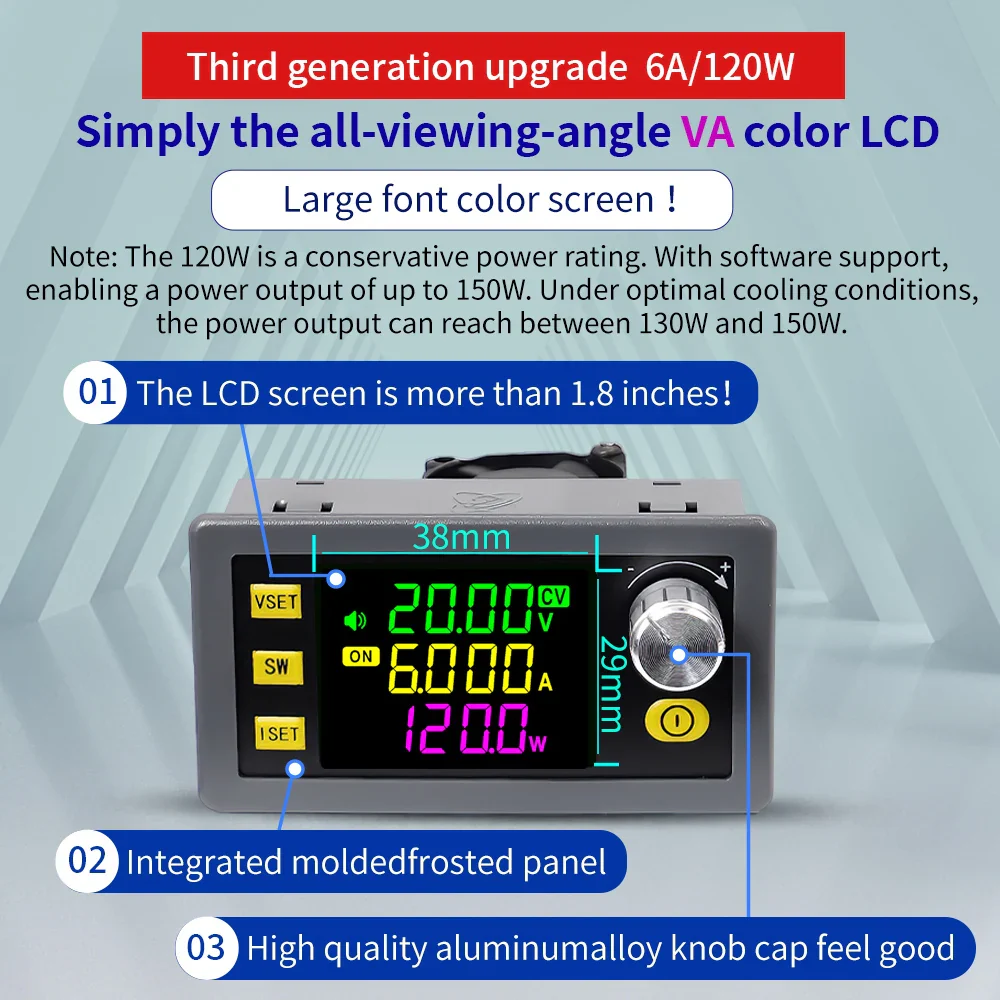 SK60 SK120 DC Buck Boost Converter CNC Adjustable Regulated Laboratory Power Supply Constant Voltage Current Solar Charge Module - Image 6