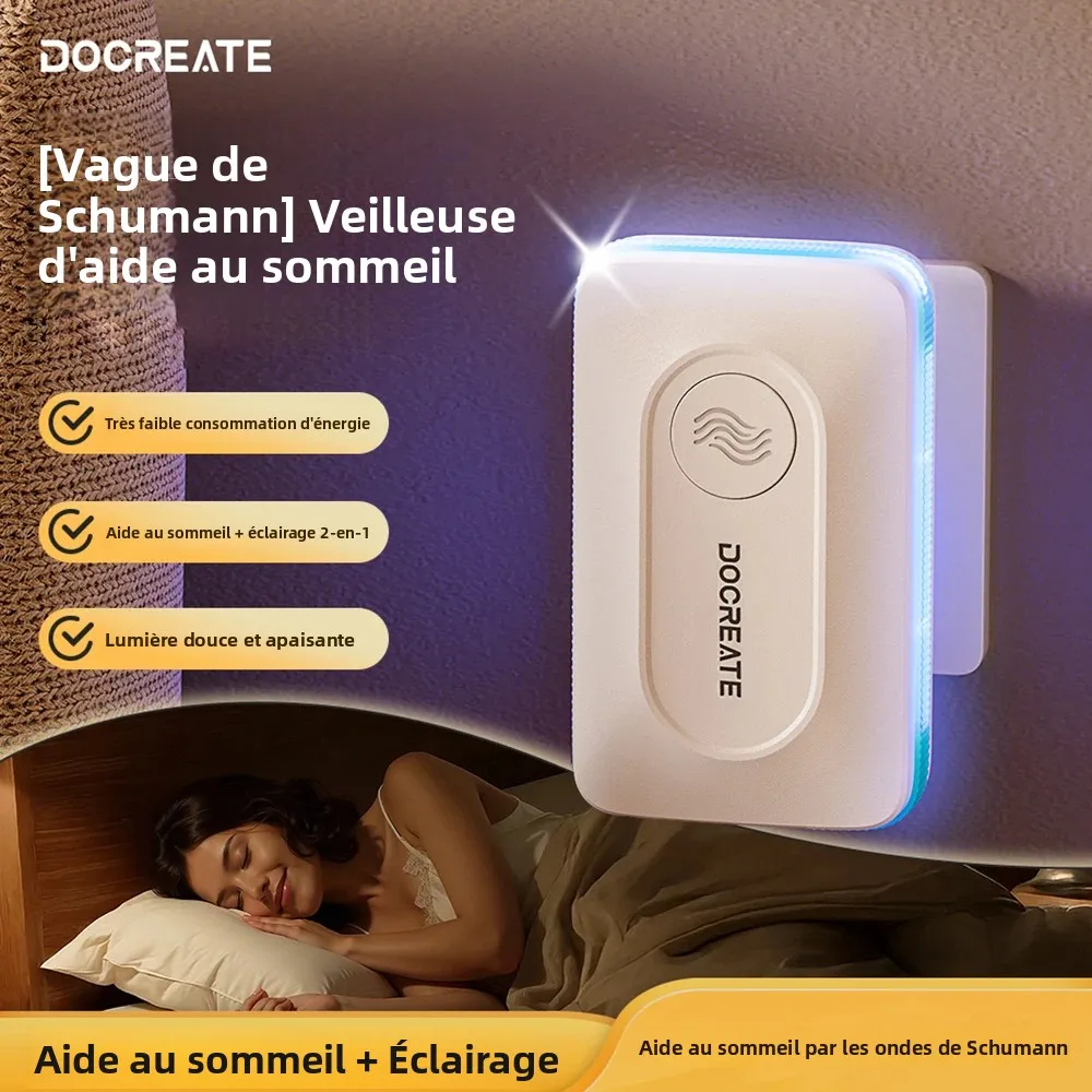 SL06 Schumann Mini Signal Generator With Sleep Night Light Silent Soft Light Dual Use Detachable EU Plug Generators AC110-240V - Image 2