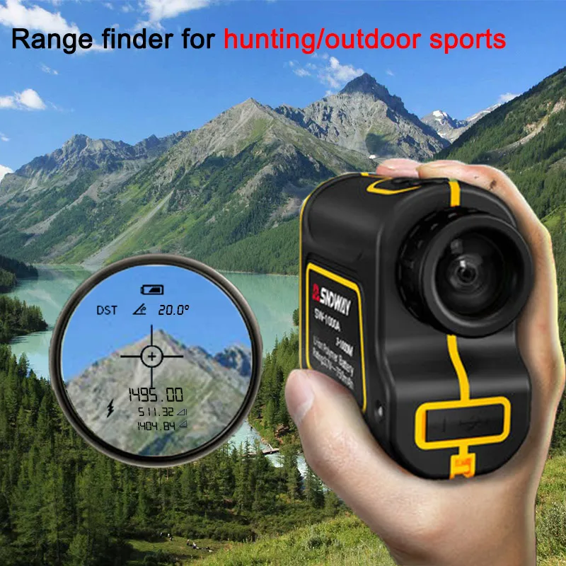 SNDWAY Sndway Rangefinder for Hunting Golf Laser Range finder 1000/1500M Golf Distance Meter Hunting Telemeter Roulette with Flag-Lock - Image 2
