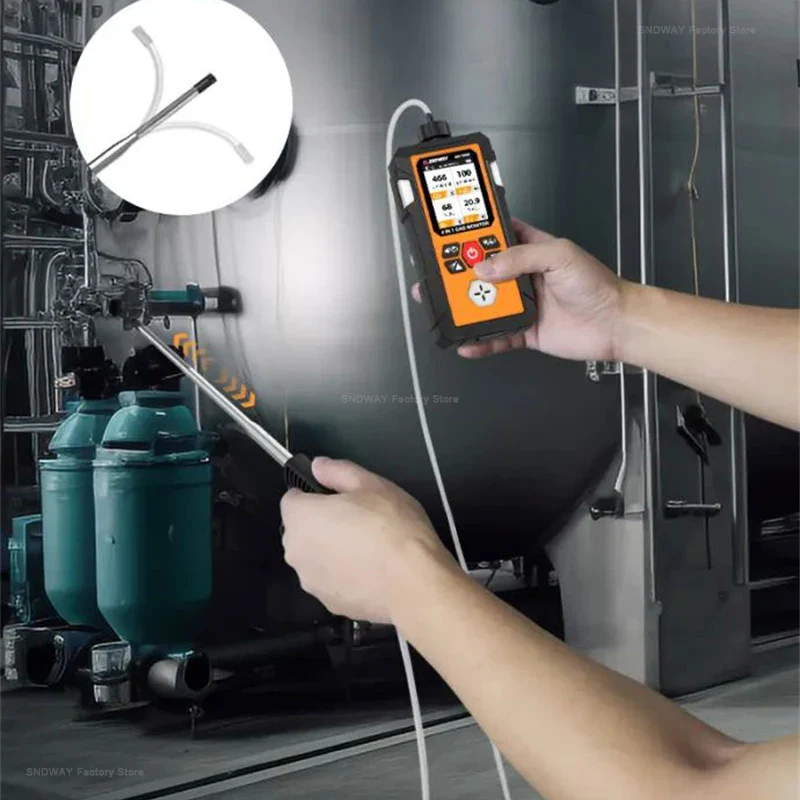 SNDWAY SW-7500D Gas Detector O2 Ex H2S CO Professional Oxygen Combustible Gas Hydrogen Sulfide Carbon Monoxide Gas Analyzer - Image 4