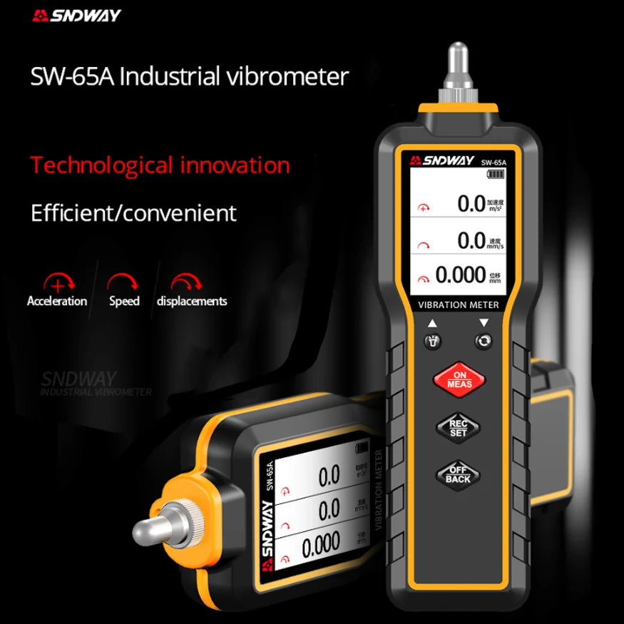 SNDWAY Vibration Analyzer Digital Vibration Meter Device Probe Analizador De Vibraciones Handheld SW-65A Vibrator Tester - Image 2