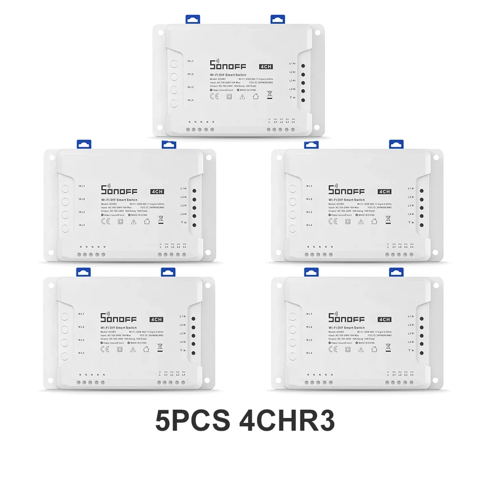 SONOFF 4CHR3 4CHPROR3 4-gang/4 Way Wifi Smart Switch 433mhz RF Control Smart Home Support Alexa Google Smartthings Alice eWeLink - Image 10