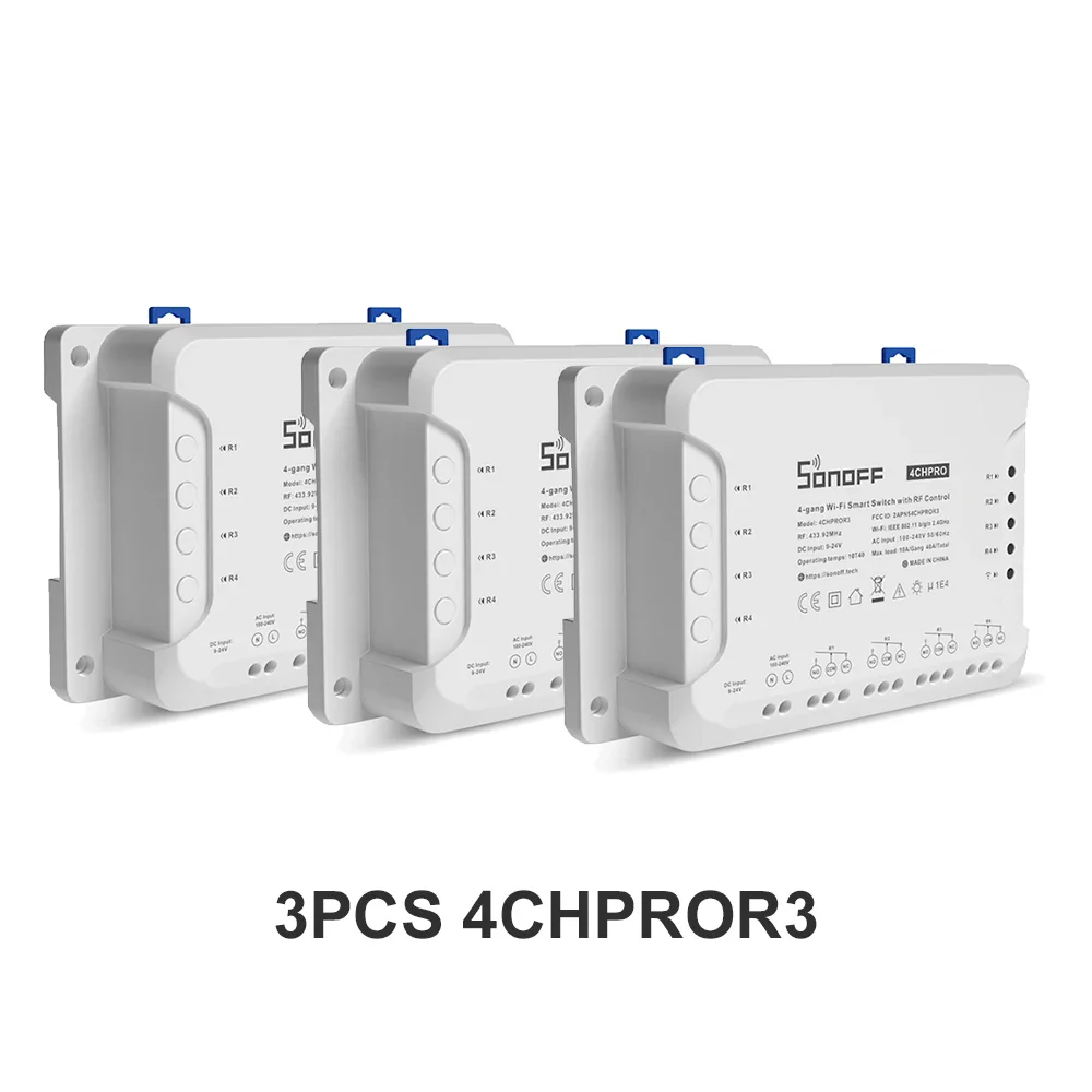 SONOFF 4CHR3 4CHPROR3 4-gang/4 Way Wifi Smart Switch 433mhz RF Control Smart Home Support Alexa Google Smartthings Alice eWeLink - Image 13