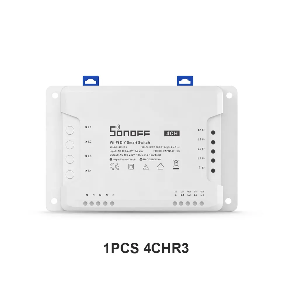 SONOFF 4CHR3 4CHPROR3 4-gang/4 Way Wifi Smart Switch 433mhz RF Control Smart Home Support Alexa Google Smartthings Alice eWeLink - Image 7