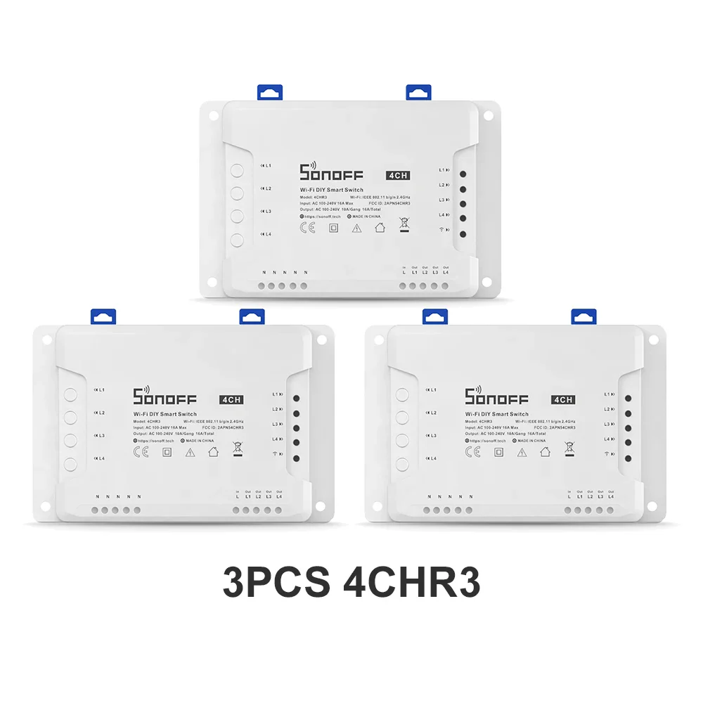 SONOFF 4CHR3 4CHPROR3 4-gang/4 Way Wifi Smart Switch 433mhz RF Control Smart Home Support Alexa Google Smartthings Alice eWeLink - Image 9