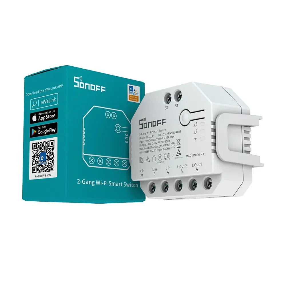SONOFF Dual R3 2 Gang Wifi Smart Switch Dual Relay Module With Power Metering Smart Roller Shutter Switch Control Via ewelink - Image 3