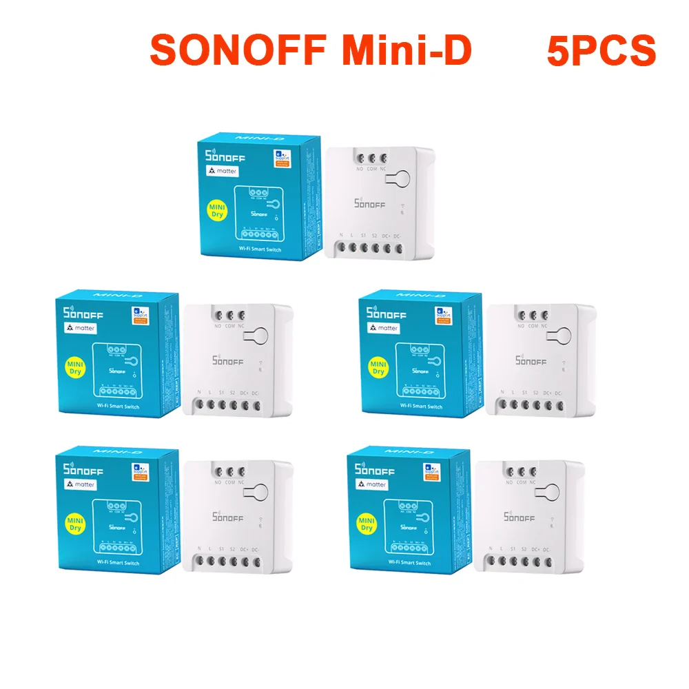 SONOFF MINI-D MINI Dry WiFi Smart Switch Dry Contact AC/DC Matter Switch For Garage Door Work with Alexa Google Home Homekit - Image 10