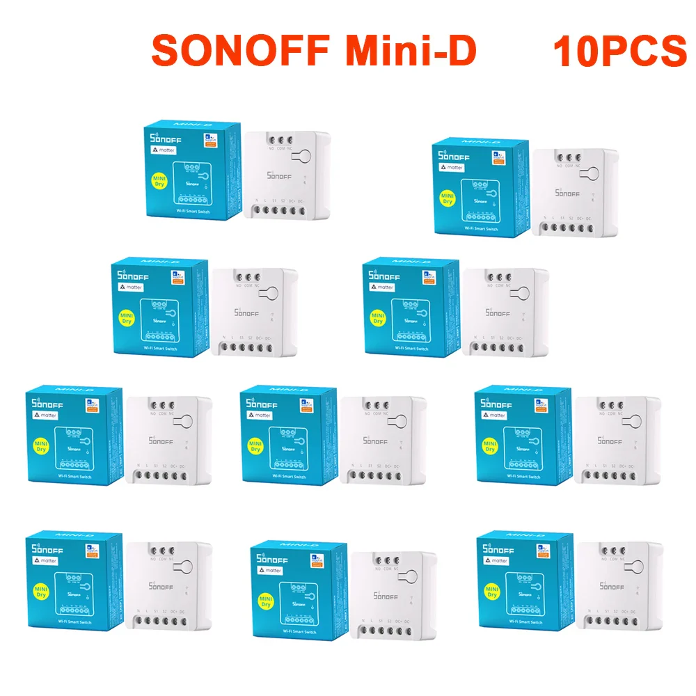 SONOFF MINI-D MINI Dry WiFi Smart Switch Dry Contact AC/DC Matter Switch For Garage Door Work with Alexa Google Home Homekit - Image 11