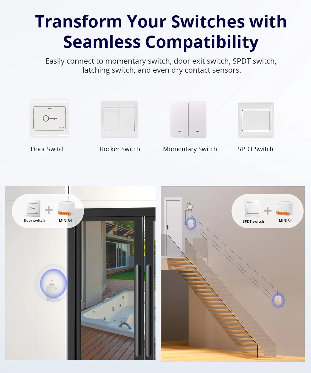 Sonoff Mini R4 Extreme Wifi Smart Switch Interruptor with Relay On-Off DIY Switch Module eWelink APP Control Works with Alexa - Image 5