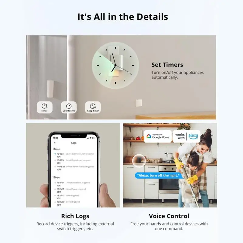 Sonoff Mini R4 Matter WiFi Smart Home Light Switch Sonoff Mini R4 Extreme Matter Relay Work with Alexa Google Home Homekit - Image 6