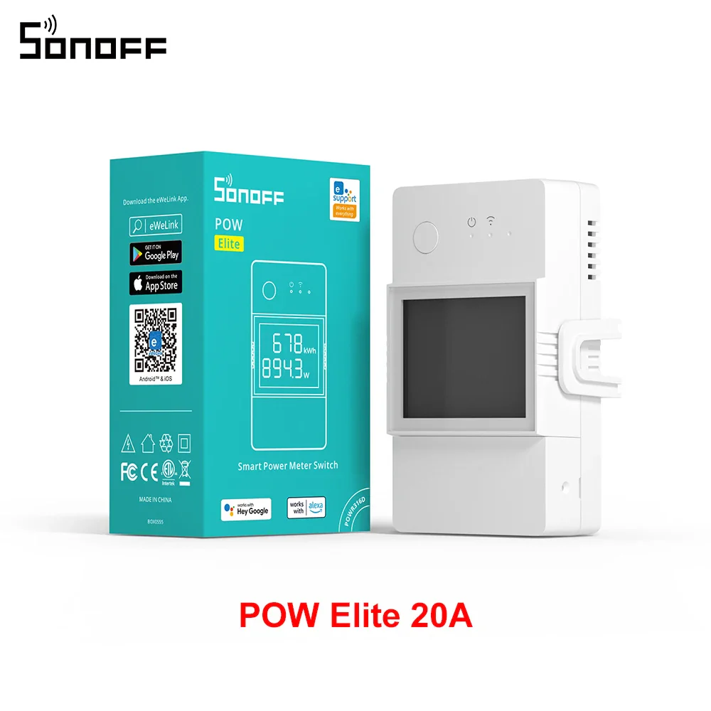 SONOFF POW Elite 16A/20A Smart Power Meter Switch LCD Screen ESP32 Chip 14s Fast Pairing Remote Control By eWeLink Google Home - Image 8