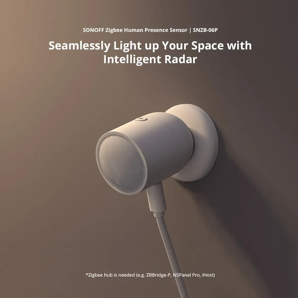 SONOFF Zigbee Human Presence Sensor SNZB-06P Presence Detection Light Sensing Smart Home Automation For Google Alexa Alice - Image 2