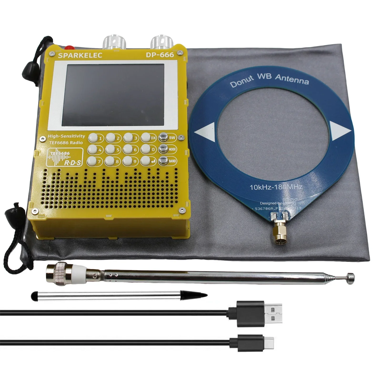SPARKELEC DP-666 TEF6686 Full Band FM/MW/Short Wave HF/LW Radio Receiver  IPS LCD Battery + Antenna - Image 8
