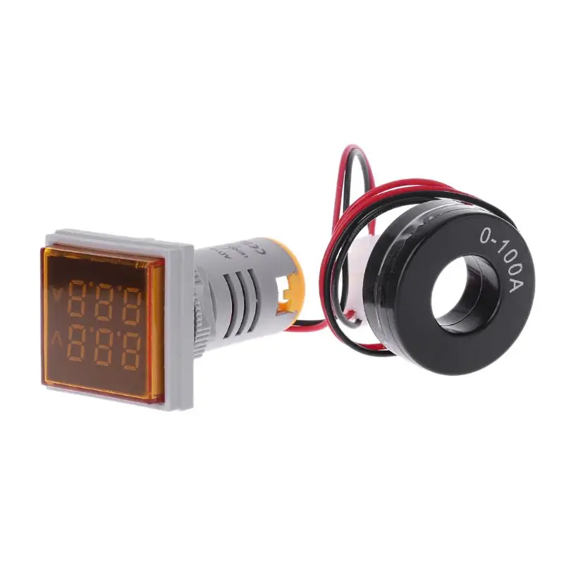 Square Dual Display Voltmeter & Ammeter LED Digital Voltage Gauge AC 60-500V 0-100A Current Meter Durable Voltage Panel KXRE - Image 10