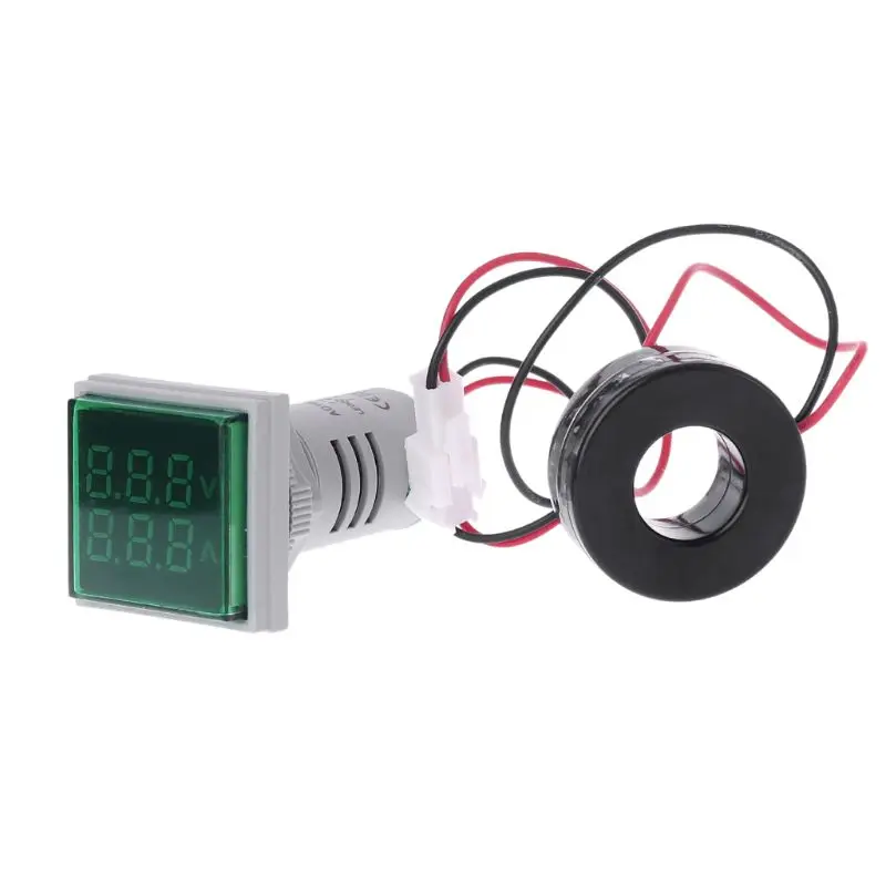 Square Dual Display Voltmeter & Ammeter LED Digital Voltage Gauge AC 60-500V 0-100A Current Meter Durable Voltage Panel KXRE - Image 12