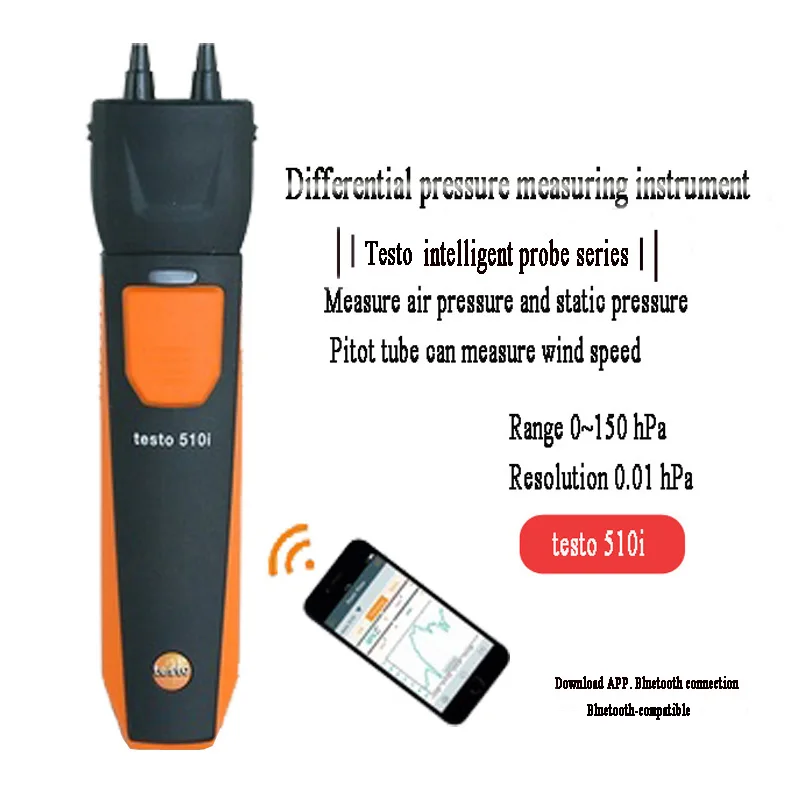 Testo 510i Differential Pressure Measuring Instrument with Smartphone Operation 0560 1510 - Image 6