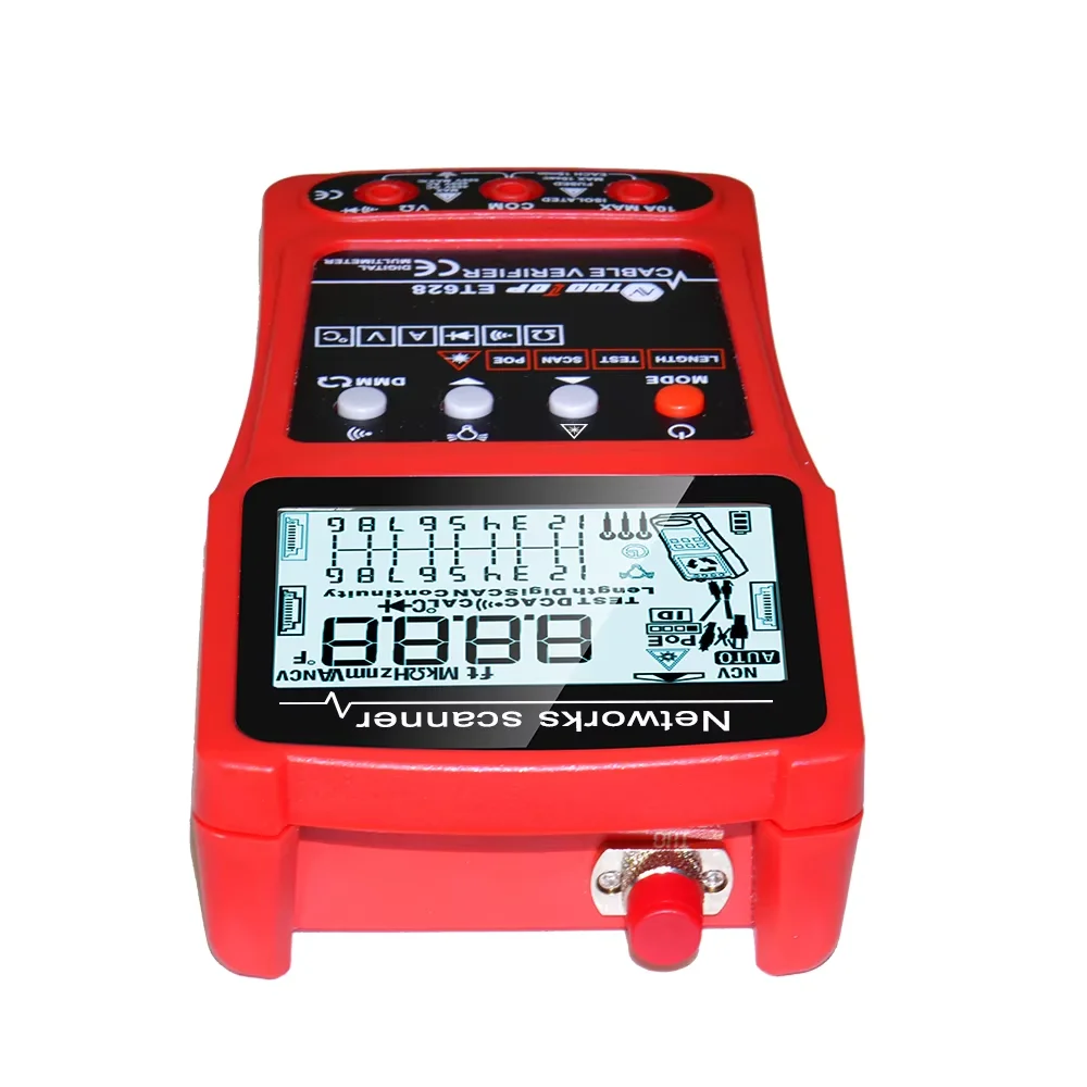 TOOLTOP 3 in 1 LAN Cable Tester Visual Fault Locator Multimeter 600M Length Measure Cable Mapping POE Rj45 Network Cable Tracker - Image 6