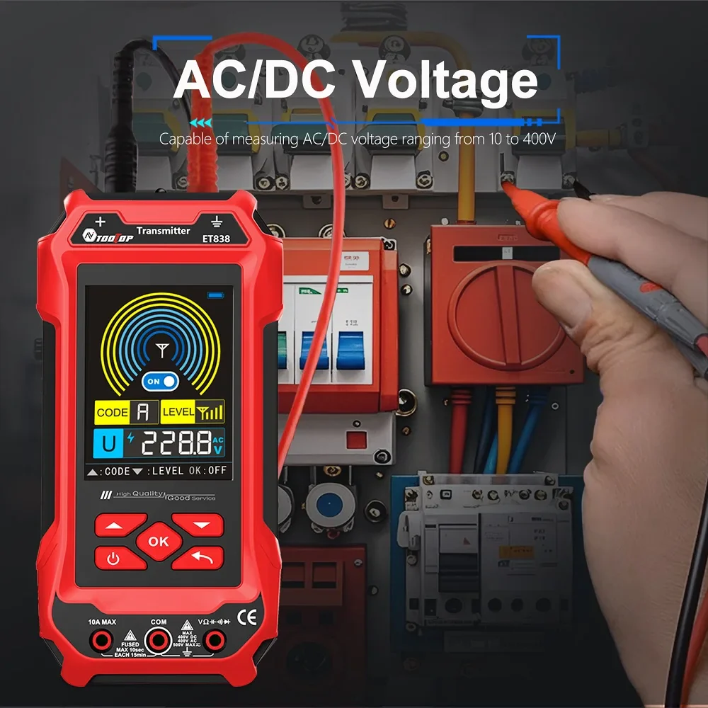 TOOLTOP 400V Cable Locator Underground Wall Cable Water Pipes Tracker Circuit Break Short Test Multimeter Network Tester 3 in 1 - Image 4