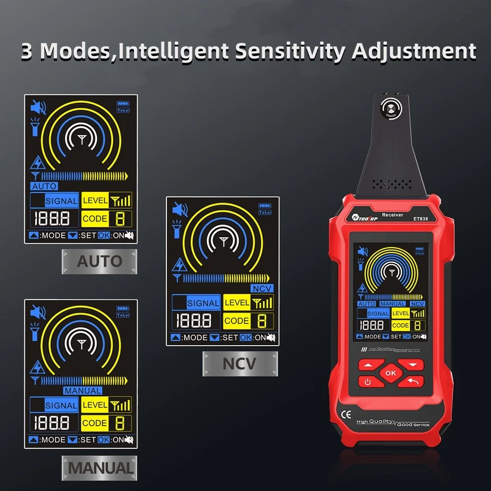 TOOLTOP 400V Cable Locator Underground Wall Cable Water Pipes Tracker Circuit Break Short Test Multimeter Network Tester 3 in 1 - Image 6