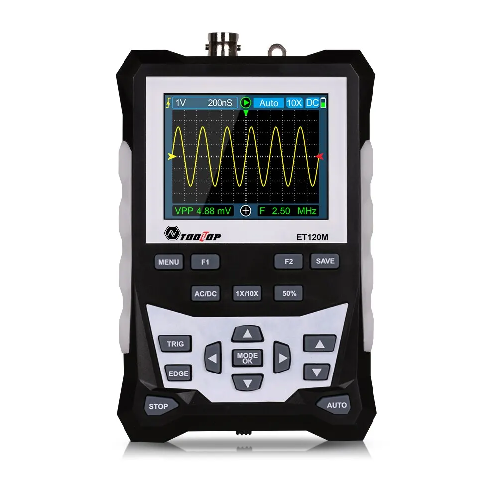 TOOLTOP ET120M  Handheld Digital Oscilloscope 1Mhz Square Wave Signal Output Auto Oscilloscope for Electrical Car Repair - Image 4