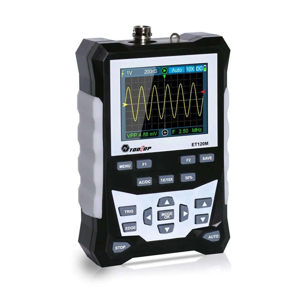 TOOLTOP ET120M  Handheld Digital Oscilloscope 1Mhz Square Wave Signal Output Auto Oscilloscope for Electrical Car Repair - Image 5