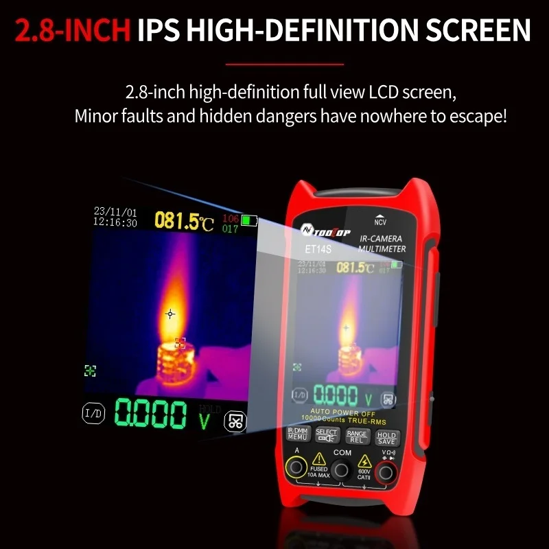 TOOLTOP ET14S 2.8inch Thermal Imager AC/DC Current Voltage Multimeter ISR 240x240 IR Camera Pipeline Heating Electronic Inspect - Image 5