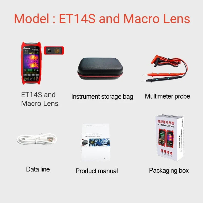 TOOLTOP ET14S 2.8inch Thermal Imager AC/DC Current Voltage Multimeter ISR 240x240 IR Camera Pipeline Heating Electronic Inspect - Image 8