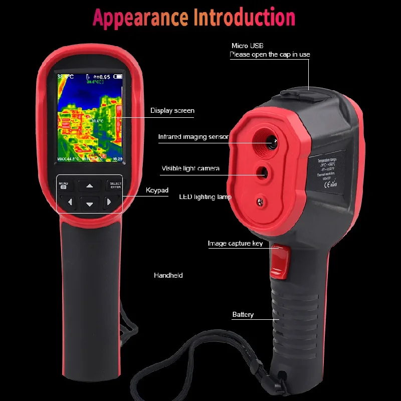 TOOLTOP ET692B Handheld  Infrared & Visible Light Thermal Imager 160*120 Thermal Camera 25Hz Floor Heating Power Circuit Repair - Image 5